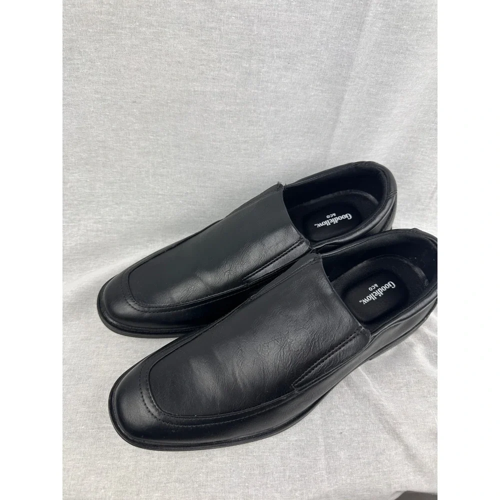Goodfellow & Co Mens Black Slip On Loafers Dress‎ Shoes Size 9 Moc Toe Casual